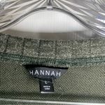 Hannah Green Knit Lace Accent Long Sleeve Blouse L Size L Photo 1