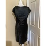 J.Crew NWOT Short Sleeve Slip Mini Dress Textured Satin Black Sz 8 Photo 5