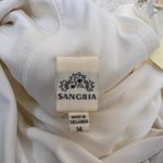 Sangria Women's 14 Blouson Pearl Gold Lined Lace Shirt Dress NEW White Photo 7