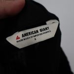 American Giant Black 100 Linen Elastic Waist Cropped Pants Size S Photo 3