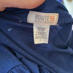 Route 66 Blue Open Front Cardigan, Short Sleeve, Large Photo 2