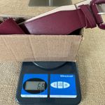 Macy's Burgundy Red Leather Stretch Belt S-M 27,28,29 -34 Inches Photo 10