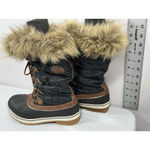 Womans Aleader Midcalf Lined Winter Boots 9 Black Brown Lace Up Quilted NWOT Photo 3