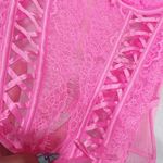 Victoria's Secret Victoria secret wicked lace up corset top w/garters SIZE small baby pink Photo 4