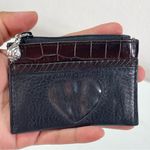 Brighton Blk Wallet Croc Embossed Leather Mini Heart ID Credit Card Coin Purse Photo 9