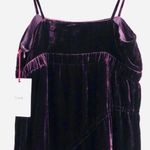 Nordstrom Lewit Velvet Slip Dress 6 NWT Silk Ruched Side Tie Empire Waist Photo 7