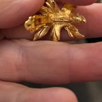 Park Lane Vintage 1970s White Enamel Floral Clip-On Earrings Photo 6