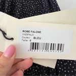 Ba&sh  ROBE FALONE maxi dress long sleeve glitter blue size XS 2 C7 Photo 3