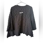 Elegant Black Textured Women's Cardigan Size M Photo 2