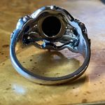 Natural Shungite Sleeping Beauty Turquoise Sterling Silver Ring Size 8 Black Photo 4