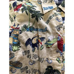Jimmy Buffett Women Size Medium Button Down Hawaiian Tropical Short Sleeve Shirt Yellow Photo 6