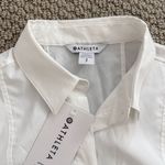 Athleta  Womens NWT S Crisp White Collared Shirt Photo 1