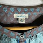 Sundance  Stories To Be Told Teal Boho Mixed Print Button Down‎ Top Small CP Photo 3