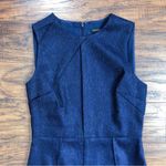 Banana Republic  • Pleated Flannel Dress sleeveless sheath navy blue tweed Photo 5
