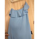 Lulus NWT  Last Forever Powder Blue One-Shoulder Ruffle Maxi Dress Banquet Sz XL Photo 4