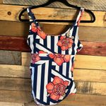Crane Blue And White Floral Two Piece Swim Suit Size Medium‎ Photo 1