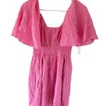 Abercrombie & Fitch Angel Sleeve Smocked Waist Pink Mini Dress Photo 1