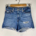 Levi's Levi’s Blue Denim Distressed Jean Shorts Women Size 27 Cut-Off Style Daisy Duke Photo 0