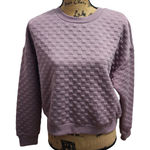 Paper Crane  Quilted Pullover Cropped Sweatshirt‎ Textured Lavender Medium Photo 0