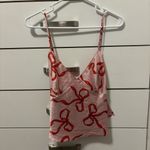 Victoria's Secret Victoria’s Secret Chalk Rose Bow Satin Pajamas Photo 2