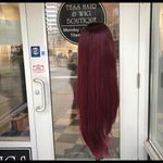 Human hair blende ombré Red Wine Burgundy Wig 2020 Photo 5