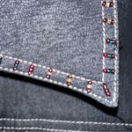 Alfred Dunner  Black Denim Beaded Embroidered Vest XL Boho Hippie Photo 3