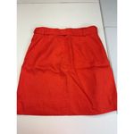 J.Crew  Red Linen Skirt Size 0 Womens Mini A-Line Button Accent‎ Career Photo 1