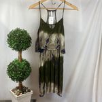 Sage  Green Print Sleeveless Mini Dress S NEW Photo 2