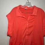 Daily Practice by Anthropologie Short Sleeve Tango Dress Coral Collared Size L Orange Size L Photo 2