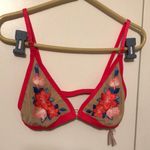 PINK - Victoria's Secret Pink Victoria Secret Neon Flower Bralette Women’s Size Large Photo 0