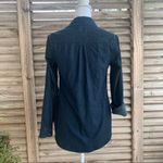 A New Day  Dark Denim Stretch Button Down Top S Photo 5
