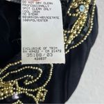 Gunne Sax Vintage Black Dress w/CrissCross Back Gold Beads Photo 4