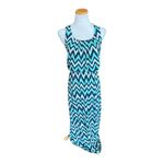 Three Pink Hearts Womens  Mint & Navy Cameo Chevron Maxi Dress - Sz M Photo 1
