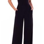 Helsi Zoe Black Plunge Neck Wide Leg Jumpsuit Size XL New Photo 0