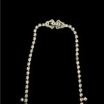 Vintage Estate Victorian Silver Rhinestone Necklace Choker Photo 6