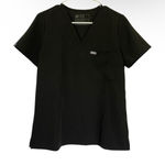 FIGS  Technical Collection Black Scrub Top Short Sleeve V Neck Womens Size S Photo 0