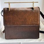 M2M Alletier NIB Brown Pony Leather Crossbody Bag Photo 0
