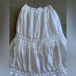 Elegant White Lace Trim Maxi Skirt Size M Photo 1