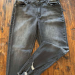 KanCan 1XL Skinny Jeans Light Black Faded Wash Distressed Raw Hem Stretch Denim Gray Size undefined Photo 0