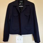 Ralph Lauren Lauren‎  Blazer Womens Size 6 Navy Blue Preppy Wool Blend Jacket Photo 0