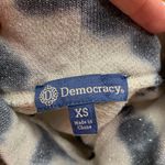 Democracy Tie Dye Pullover Womens XS Blue Metallic Mock Neck Long Sleeve Top Photo 4