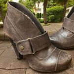 Anthropologie Seychelles, - Booties Split Toe Brown Leather Boots - 7 Photo 2