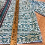 Valerie Stevens  Teal and White Patterned Open Cardigan Sz L Photo 5