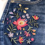 American Eagle  Outfitters High Waist Denim Shorts with Floral Embroidery Photo 2