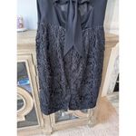 SACHIN & BABI NOIR Black Floral Lace Sheath Mini Dress Double Back Bow Tie Wome Size 10 Photo 8