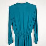 Splendid Small Dress Green V Neck Long Sleeve Above Knee Elastic Waist 1492 Photo 4