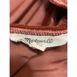 Madewell  Women's Brown Velvet Velour Sleeveless V-neck Boxy Crop Tank Top Size S Photo 3
