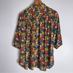 Rebecca Minkoff  Small Floral 1/4 Button Down 3/4 Sleeve Blouse CP‎ Photo 1