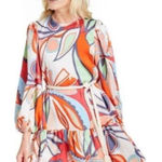 Alexis For Target Dress Mixed Floral Long Sleeve Rope
Belt Tiered NWT XS Photo 0