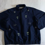 Allyson Whitmore AW Woman Golf Jacket Embroidered Zip Up size M Blue Size M Photo 2